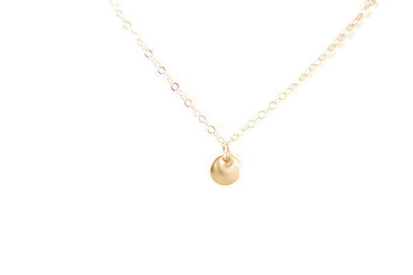 The Jennifer Tiny Disc Necklace (Gold or Silver)