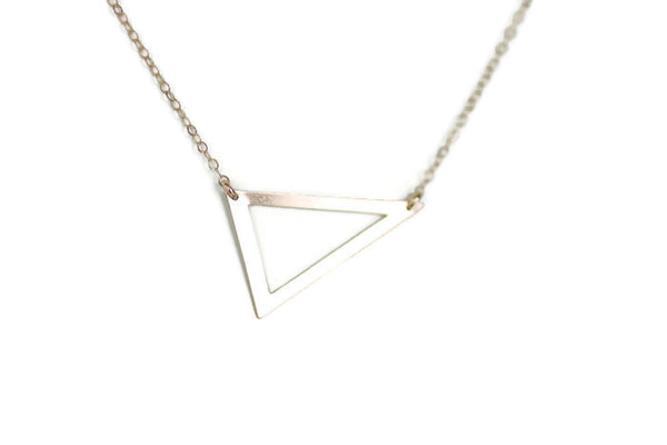 The Sadie Open Triangle Necklace (Gold or Silver)