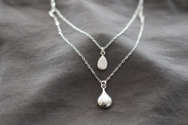 The Hudson Two Tier Teardrop Necklace (Sterling Silver)