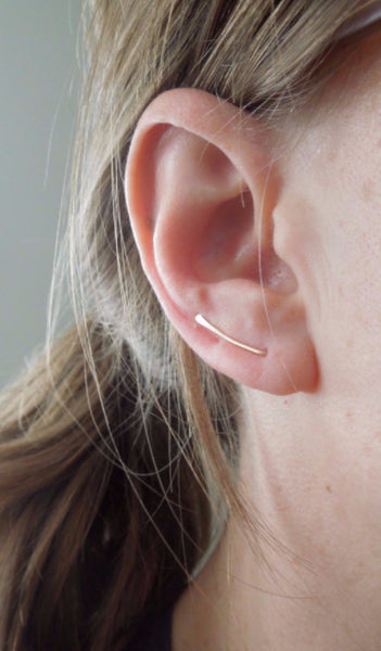 The Scarlett Ear Climbers Ear Crawler Earrings (Gold or Silver)